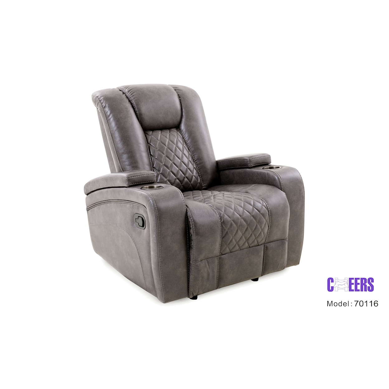 Cheers 70116 Manual Transformer 70116 Grey Recliner