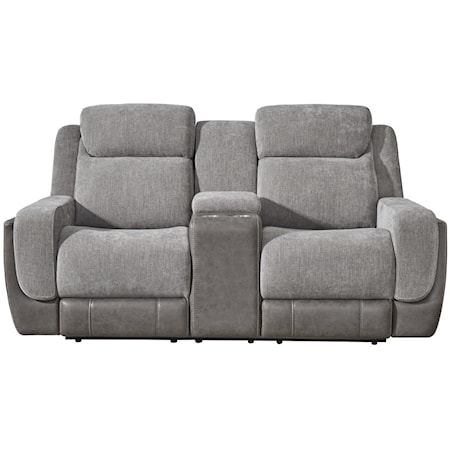 Dual Power Console Reclining Loveseat