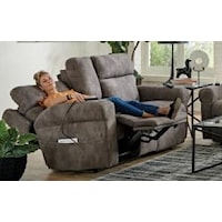 63019 TRIPLE POWER Reclining Console Loveseat