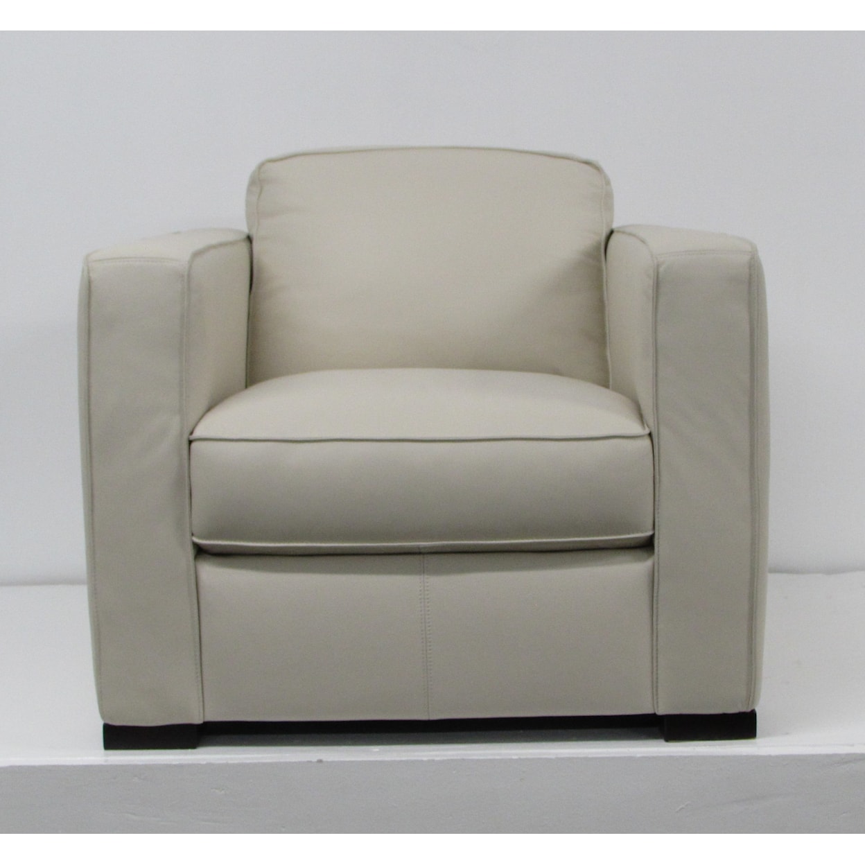 Natuzzi Editions C274 Leather Collection C274 Ivory Leather Chair