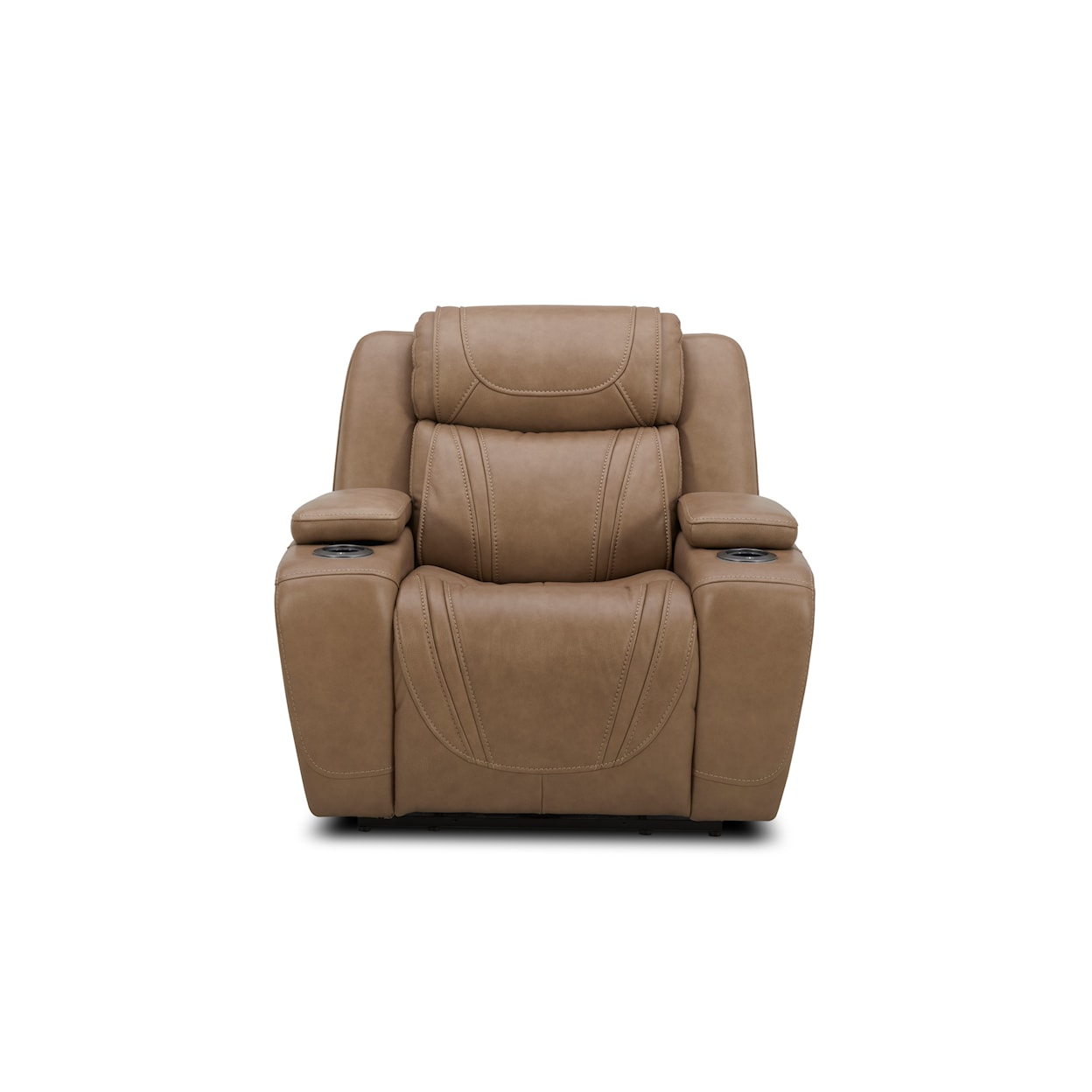 Kuka Home 615 Transformer Leather Collection 6155 Sand Leather Dual Power Recliner