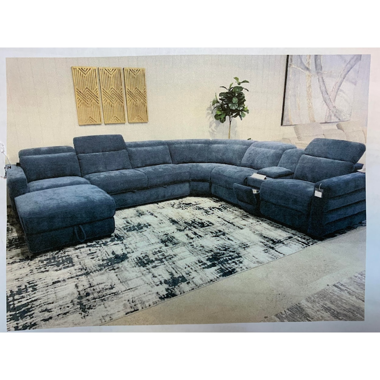 Lifestyle U8165B Navy Sectional U8165B Power Navy Sectional