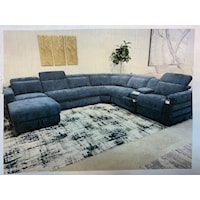 U8165B Power Navy Sectional