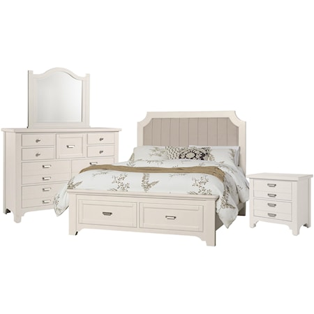 Queen Bed, Dresser, Mirr