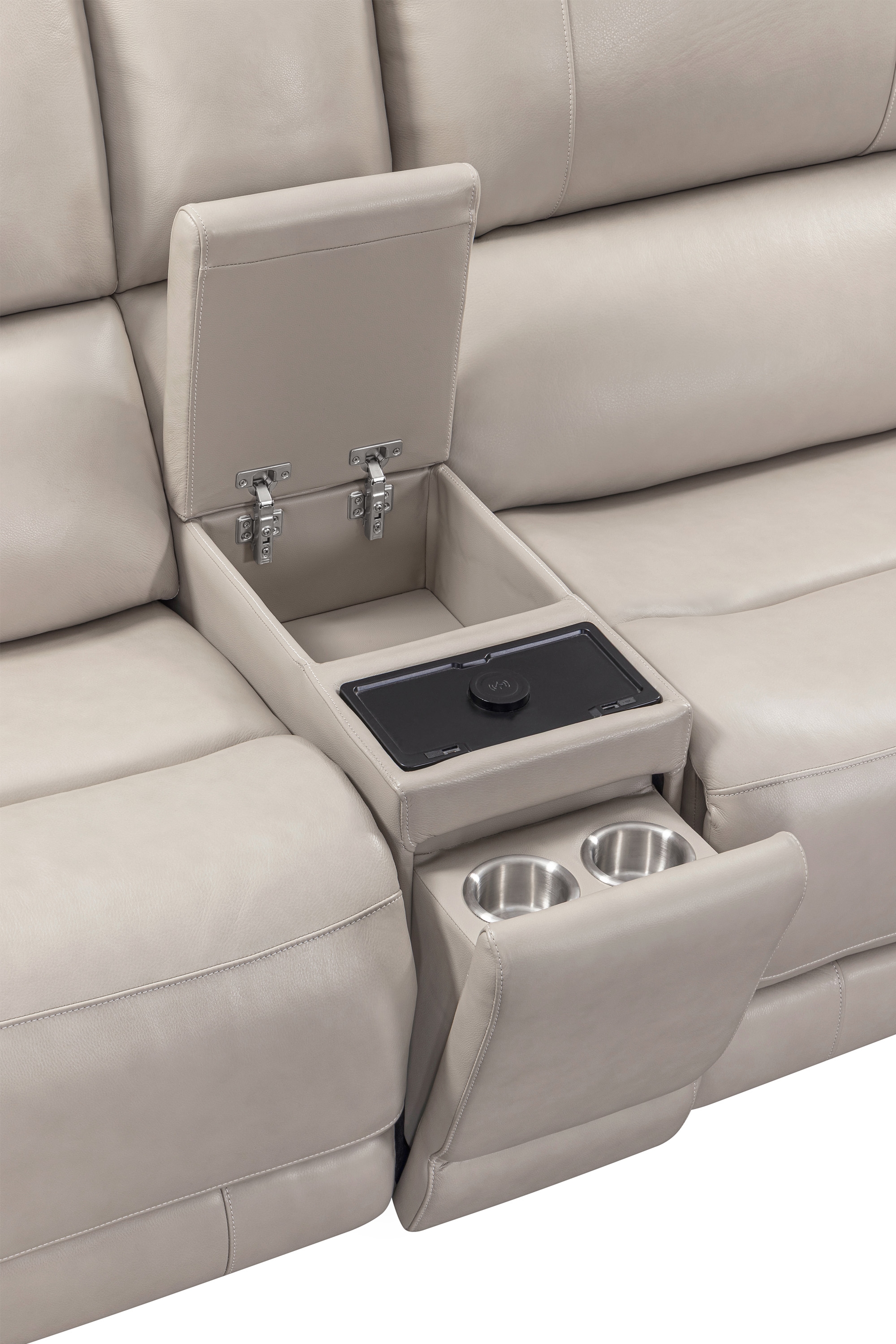 6pc leather PWR sectional