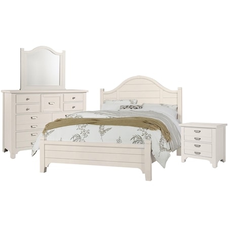 Queen Bed, Dresser, Mirror, Nightstand