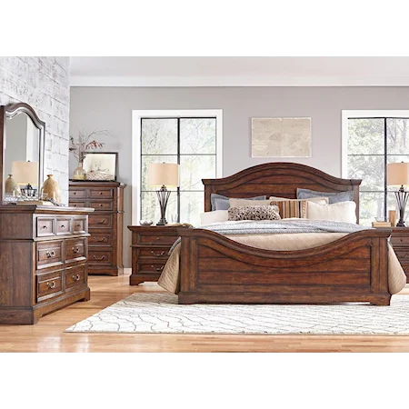 Queen Bed, Dresser, Mirror, & Nighstand