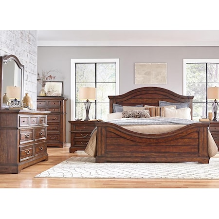 Queen Bed, Dresser, Mirror, & Nighstand