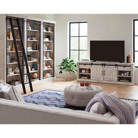 3 Bookcases with Decorative Ladder