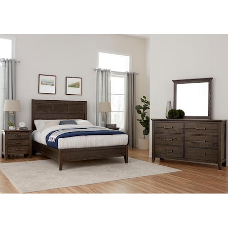 King Bed, Dresser, Mirror, Nightstand