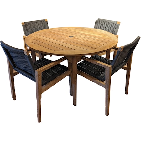 50" Round Table & 4 Dining Chairs