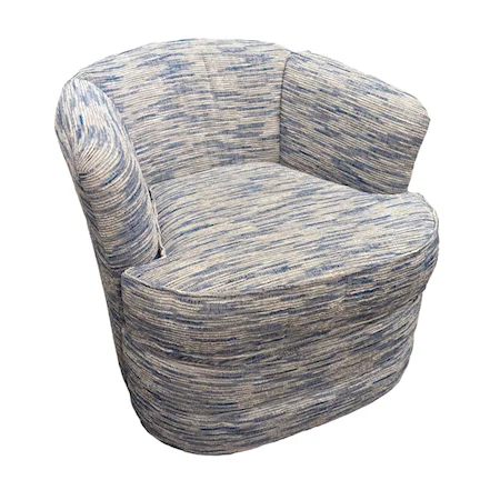 Swivel Tub Chair with Exposed Legs