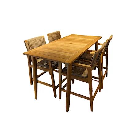 65" Counter Height Table & 4 Chairs