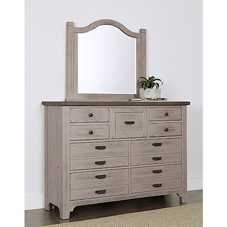 9 Drawer Dresser and Master Arch Mirror