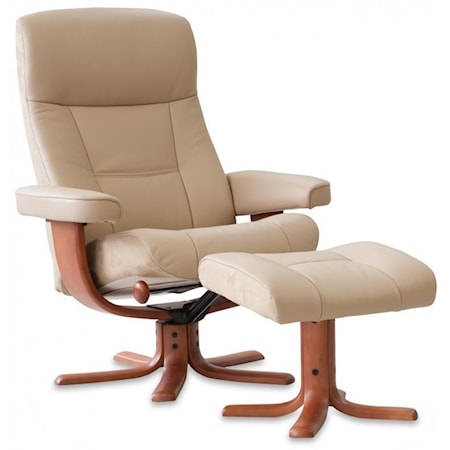 Leather Chair & Ottoman