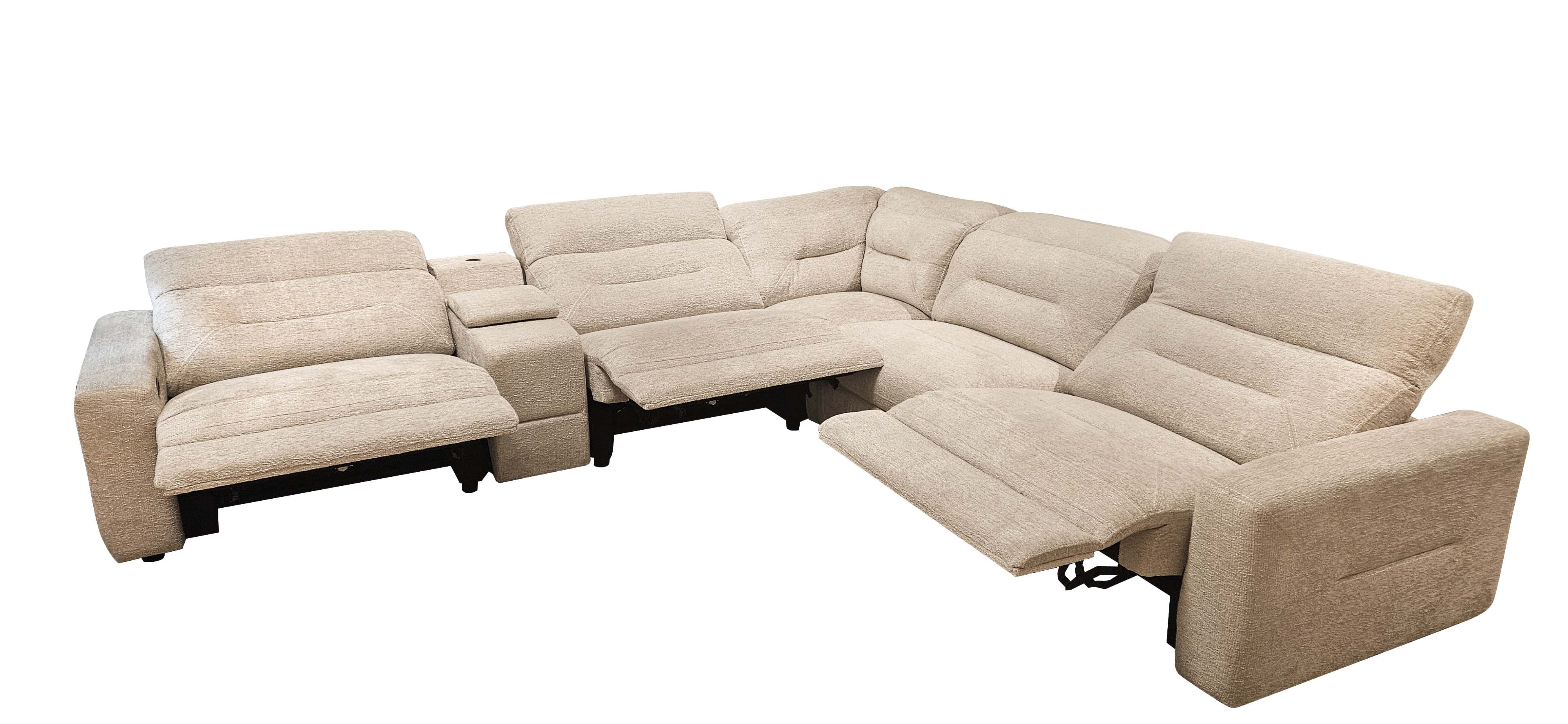 6 Piece Power Reclining Sectional