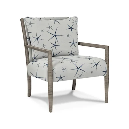 Contemporary Accent Chair with Exposed Wood Frame