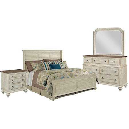 King Bed, Dresser, Mirror, & Nightstand