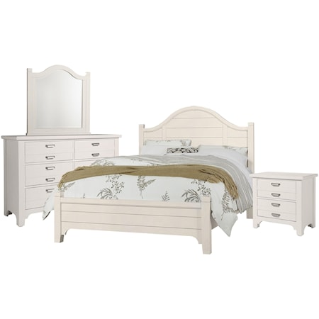 Queen Bed, Dresser, Mirror, Nightstand