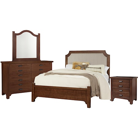 King Bed, Dresser, Mirror, Night