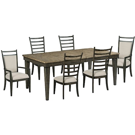 Table with 4 side chairs and 2 arm chairs