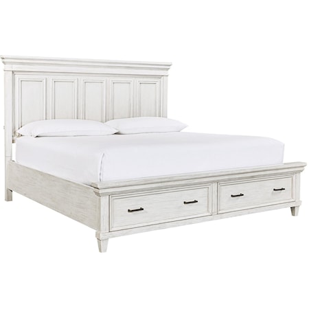 King Panel Storage Bed