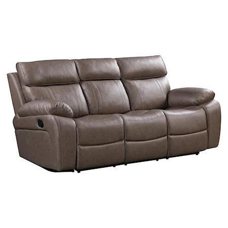 Manual Reclining Sofa with Drop Down Table