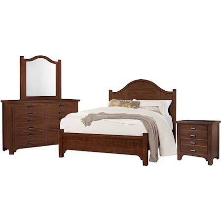 King Bed, Dresser, Mirror, Nightstand