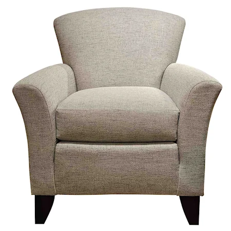 Upholstered Chair w/ Flared Arms