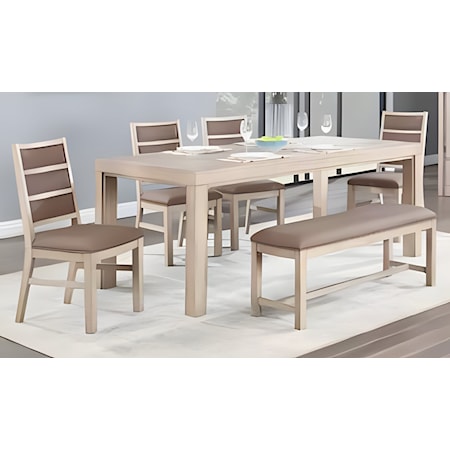 Rectangular Table & 4 Side Chairs