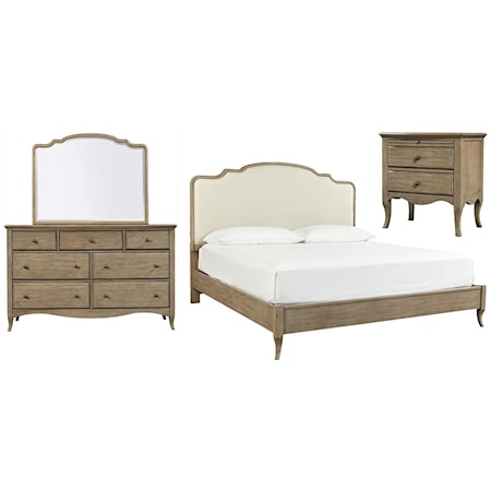 Full Bed, Dresser, Mirror, & Nightstand