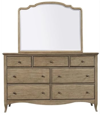 Queen Bed, Dresser, Mirror, & Nightstand