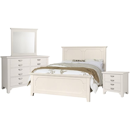 Queen Bed, Dresser, Mirror, Nightstand