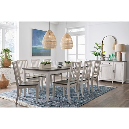 Rectangle Table with 6 Side Chairs