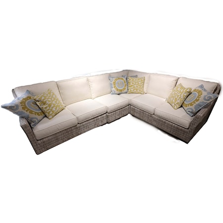 4 Piece Sectional with 7 Pillows