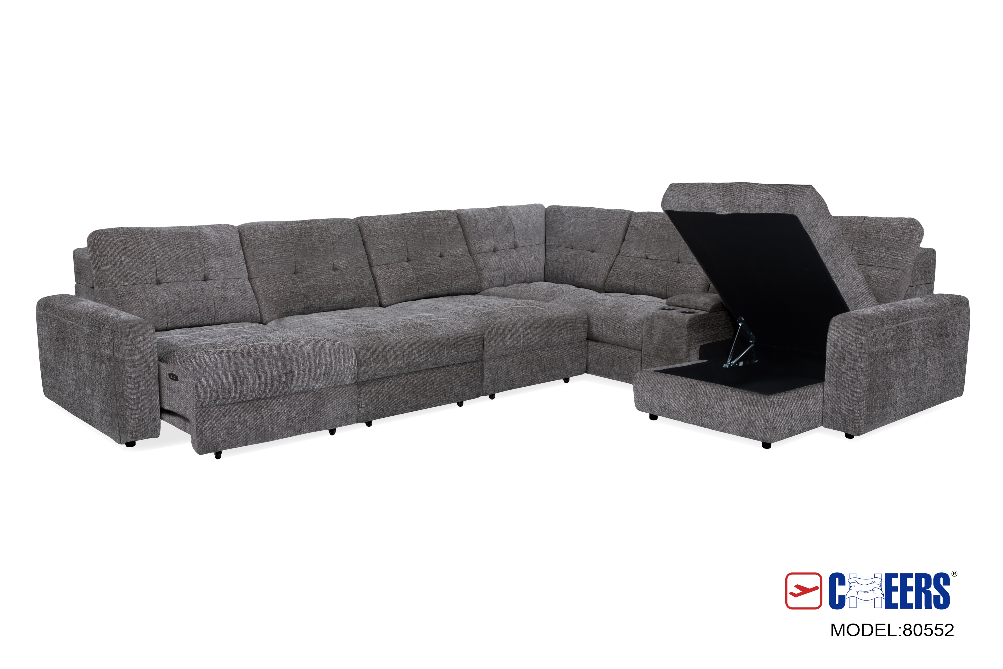 7 piece power slider sectional