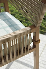 All-weather lanyard cording brings a fresh, nature-inspired twist to your modern outdoor furniture