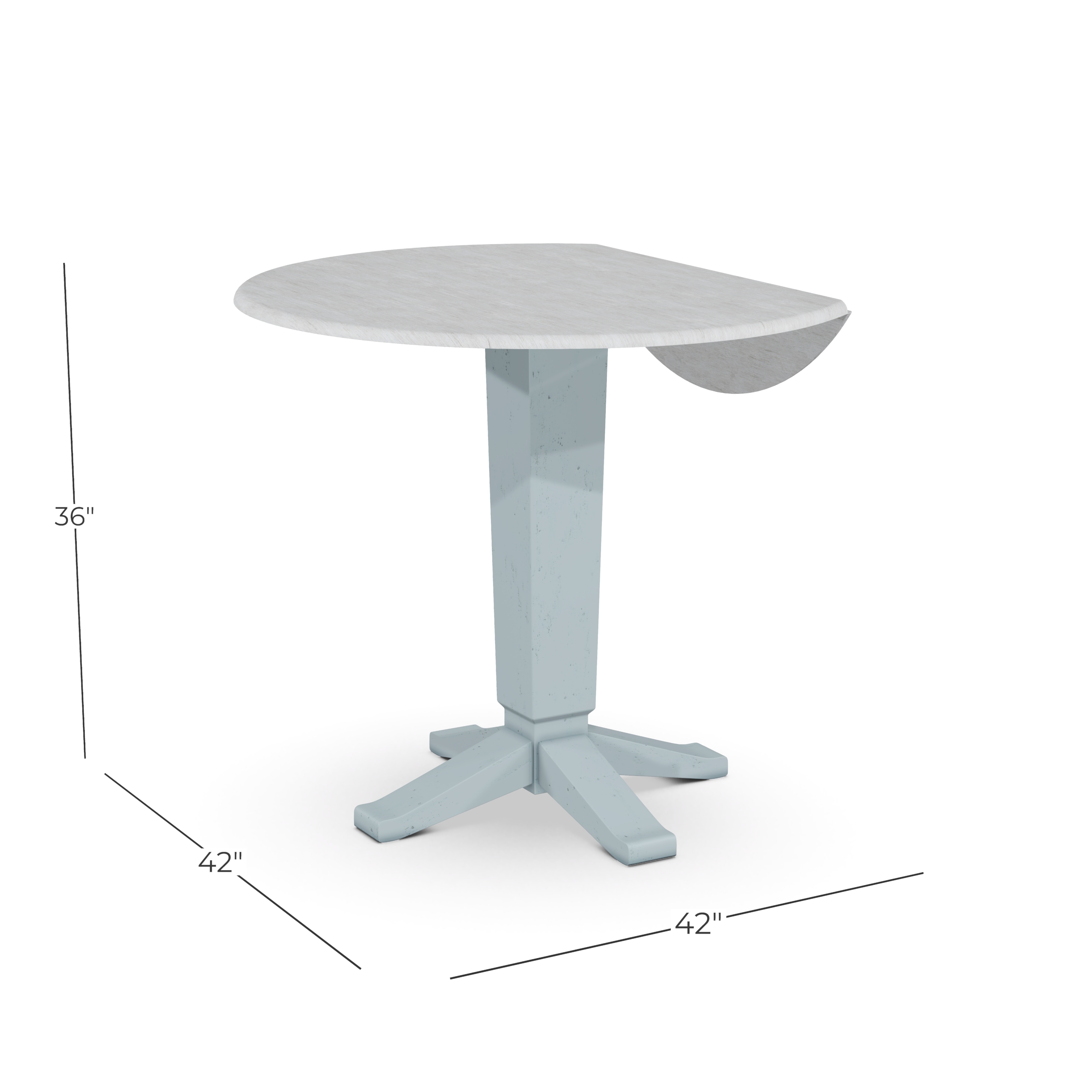 Drop-Leaf Pedestal Table