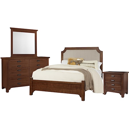 Queen Bed, Dresser, Mirror, Nightstand