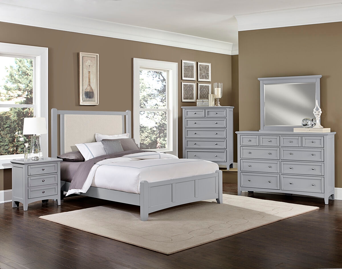 Queen Upholstered Headboard with Panels