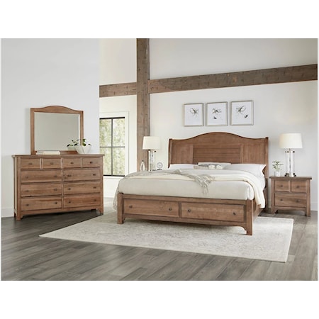 Queen Storage Bed,Dresser,Mirror,Nightstand