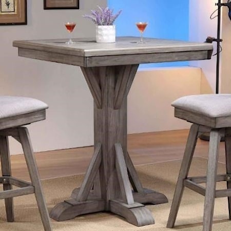 Pub Table and 2 Saddle Bar Stools