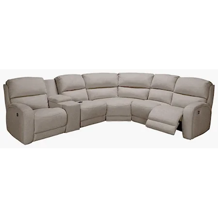 Six Piece Power Sectional