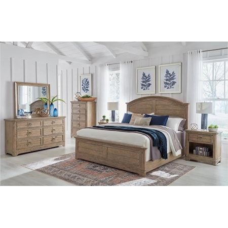 Queen Bed, Dresser, Mirror, & Nightstand