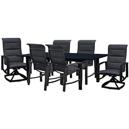 Table, 4 Chairs, & 1 Swivel Chairs