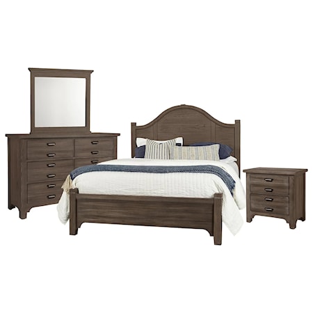 King Arch Bed, Dresser, Mirror, & Nightstand