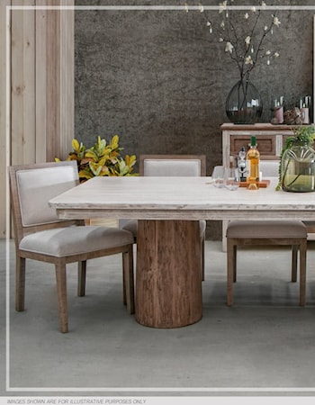 Dining Table with 4 Upholstered Chairs