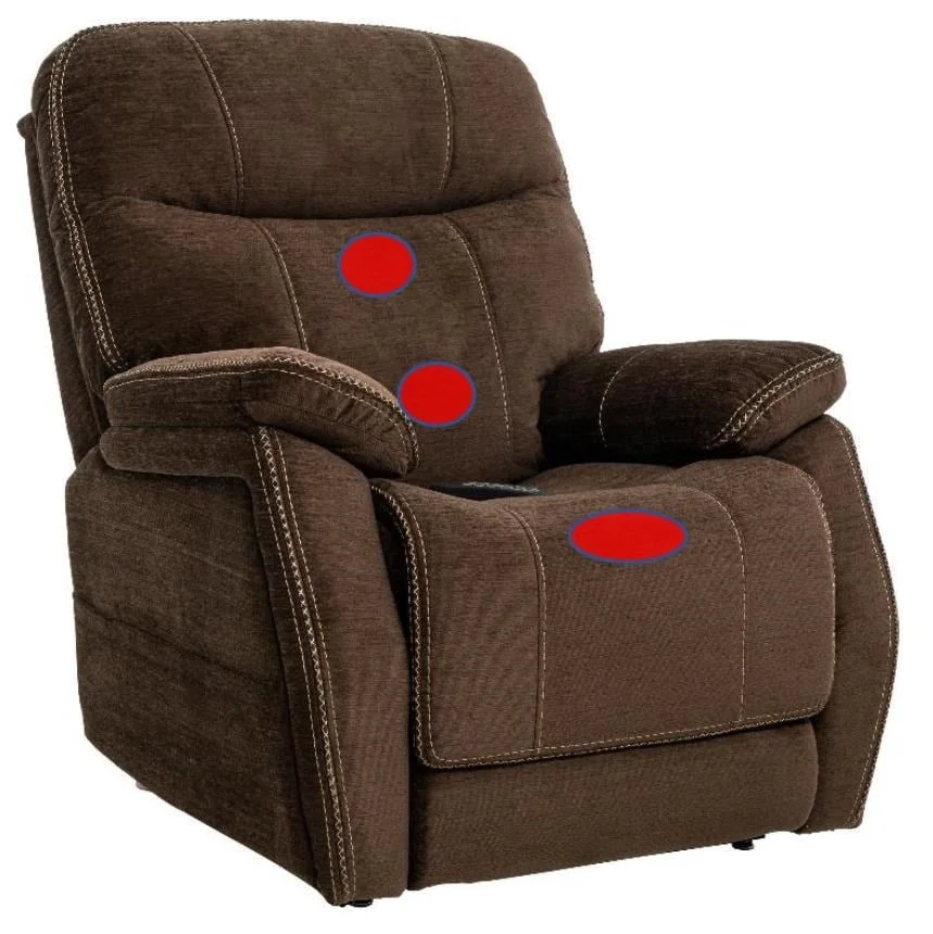 Mega Motion Recliners 1130365 Lay Flat Lift Chair with 3zone Heat Johnny Janosik Recliner