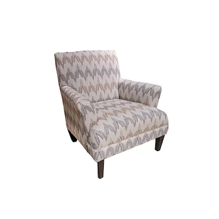 Transitional Chair with Flare Tapered Arms
