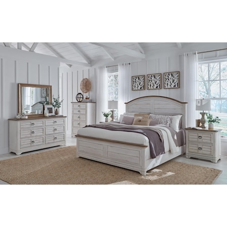 King Bed, Dresser, Mirror, & Nightstand
